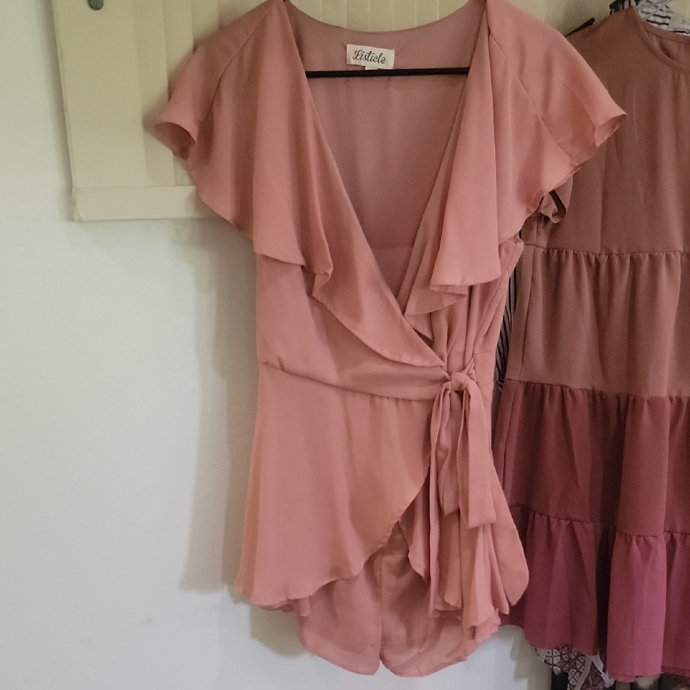Pink Wrap Romper